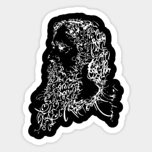 Rabindranath Tagore - Bengali Typography Sticker